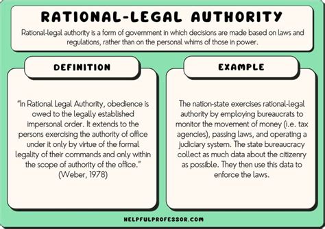 What is an example of rational legal authority