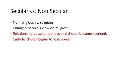 What is an example of secular