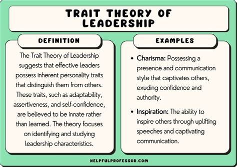 What is an example of trait leadership