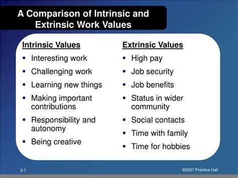What is an extrinsic work value