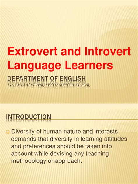 What is an extrovert learner