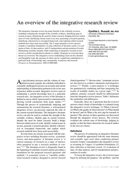 What is an integrative review