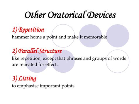 What is an oratorical device