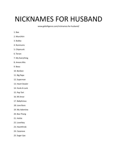 What is another name for hubby