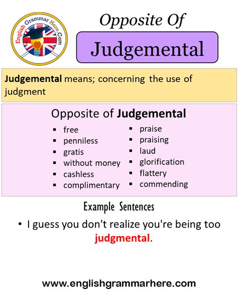 What is another word for Judgemental