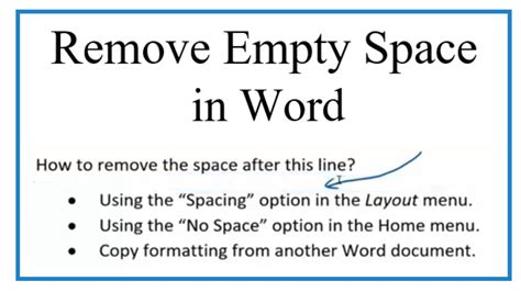 What is another word for empty space