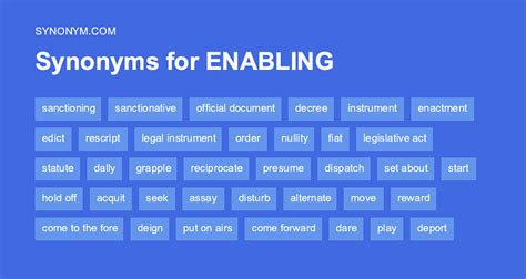 What is another word for enabling