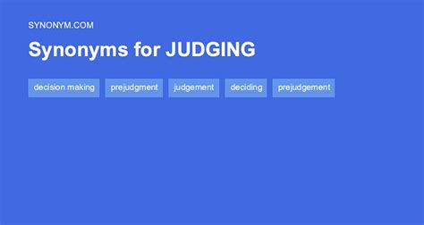 What is another word for judging someone