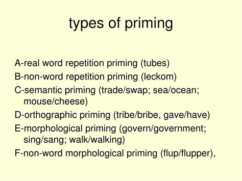What is another word for priming