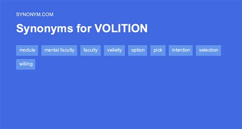 What is another word for volition