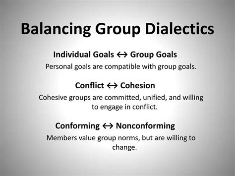 What is balancing group dialectics