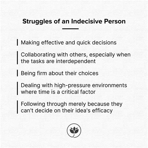 What is being indecisive a sign of