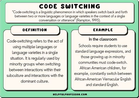 What is code switching example