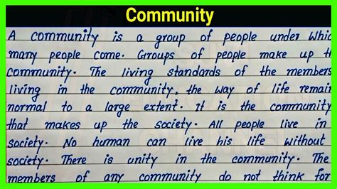 What is community simple words