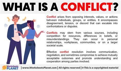 What is conflict in your own words