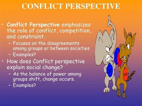 What is conflict perspective example