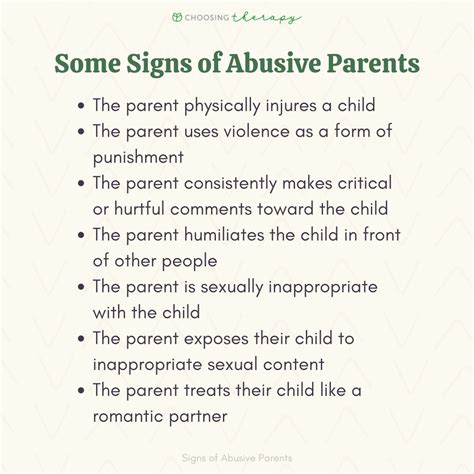 What is considered abuse from a parent