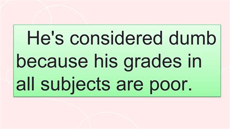 What is considered dumb