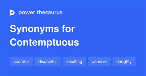 What is contemptuous synonyms