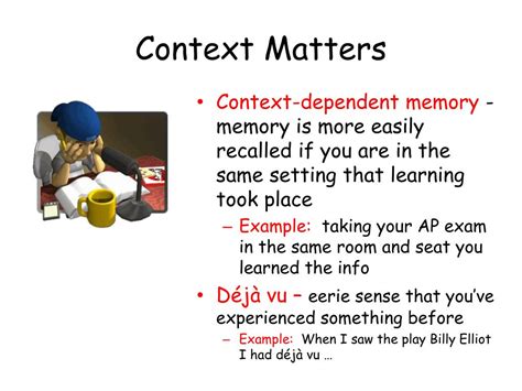 What is context dependent memory in psychology example
