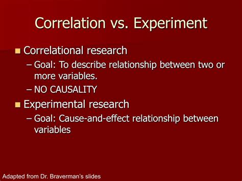 What is correlation in an experiment