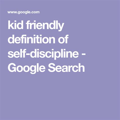 What is discipline kid friendly definition