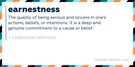 What is earnestness