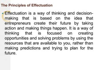 What is effectuation principle