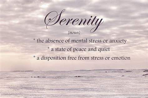 What is example of serenity