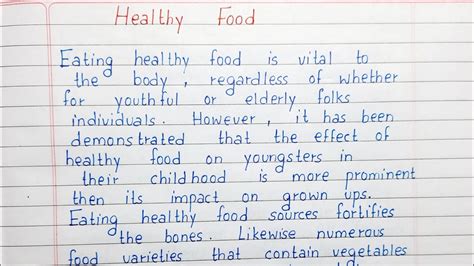 What is food short note