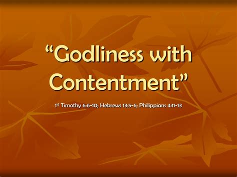 What is godliness with contentment