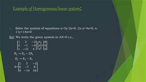 What is homogeneous equation in Matrix