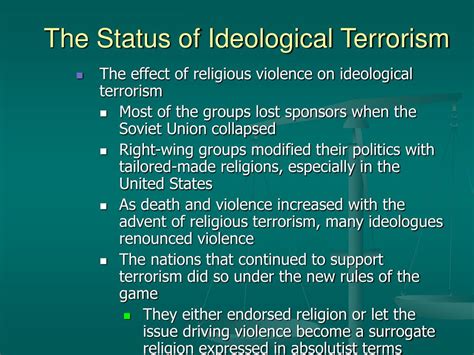 What is ideological terrorism