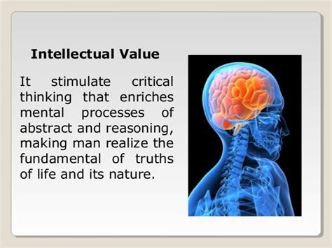 What is intellectual value in literature
