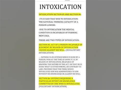 What is intoxication in IPC