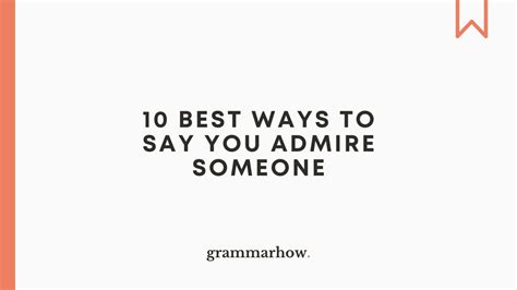 What is it called when you admire someone