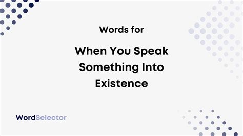 What is it called when you experience something
