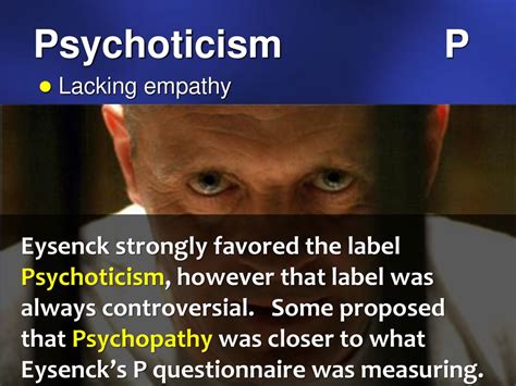 What is meant by Psychoticism
