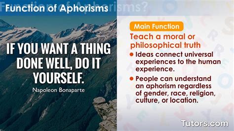 What is meant by aphorism
