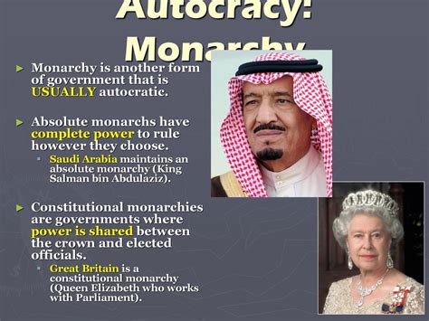 What is meant by autocratic monarchy