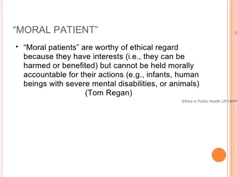 What is moral patient