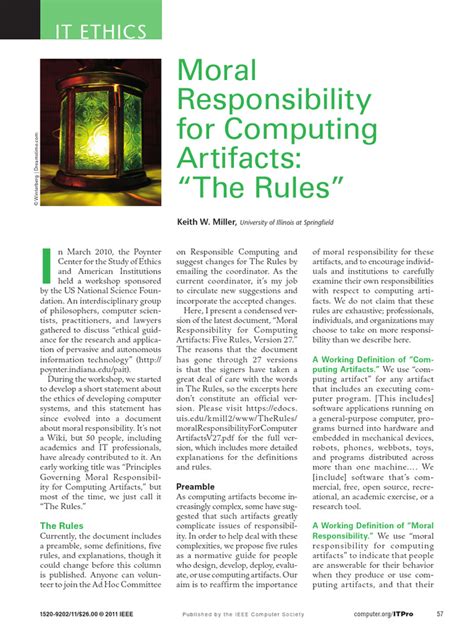 What is moral responsibility in computing