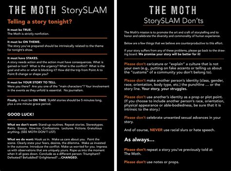 What is moth style storytelling