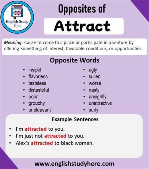 What is opposite word of Attract