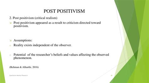 What is post positivist research
