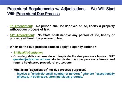 What is procedural requirements