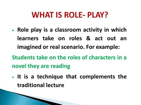 What is role playing training method