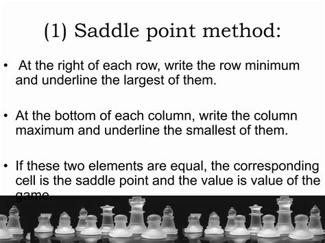 What is saddle point in game theory