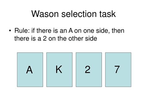 What is selection task