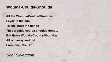 What is shoulda woulda coulda